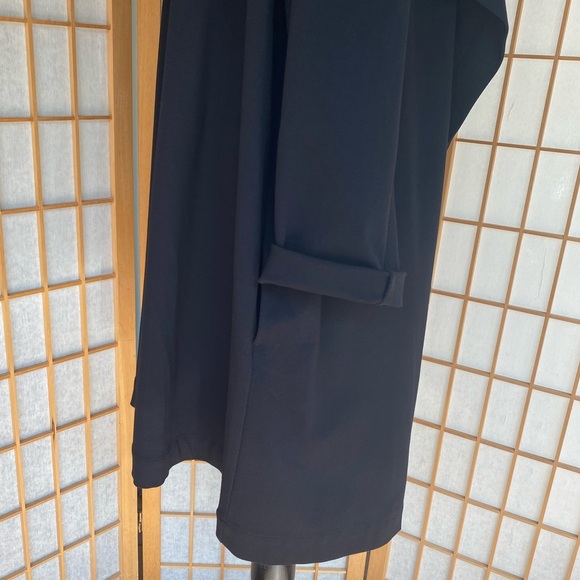 Lane Bryant Black Open Front Ponte Knit Cardigan Duster SZ 26/28 - Picture 6 of 7